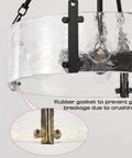 Close-up detail of Dope Mid Century Modern Sputnik Ceiling Light Fixture with rubber gasket for glass protection.