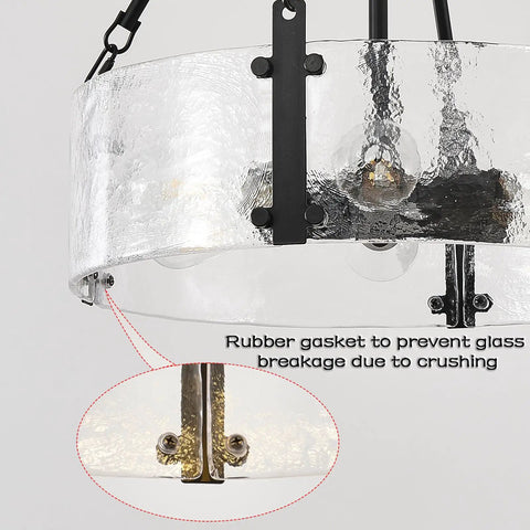Close-up detail of Dope Mid Century Modern Sputnik Ceiling Light Fixture with rubber gasket for glass protection.