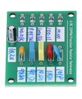 Calibration Reference Plate For Capacitance Testing And Multimeter Calibration on green circuit board with components