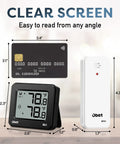 Indoor Outdoor Thermometer Wireless Digital Gauge With 500Ft Remote Temperature Monitor For Home And Patio, Easy Read Display