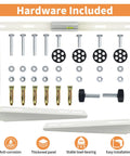 Universal Outdoor Mini Split Wall Mount Bracket with hardware, including screws and anchors, for 7000 to 18000 BTU units.