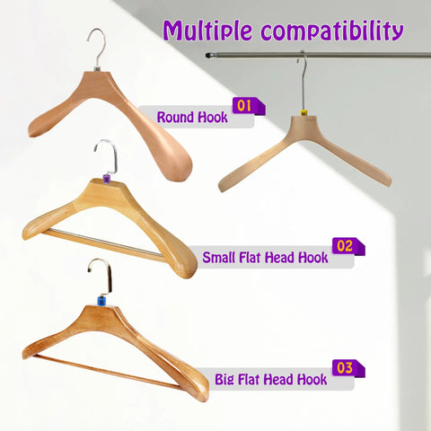 900 Piece Plastic Clothes Hanger Size Markers Set With Nine Bright Color Coded Clips for various hook types