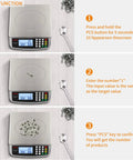 Massive 88Lb 40Kg Digital Kitchen Scale With 0.05Oz 1G Precision showing PCS function with screws and LCD display