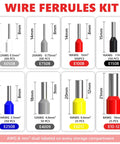 Fresh 1300 Pcs Insulated Wire Ferrule Connectors Kit For AWG 8 To 22 Tinned Copper Crimp Terminals, assorted sizes