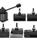 Pro Grade High Speed Steel Tool Post Kit With Piston Tool Holder 8 Piece Set For CNC Lathe Fixture And Precision Machining With Ground Surfaces For Stable Setup, 250-001 to 250-010 tool holders