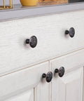 Oil Rubbed Bronze Cabinet Knobs Set 10 Pack One Point Four Inch Round Floral Design For Kitchen Cabinets And Drawers Antique Bronze
