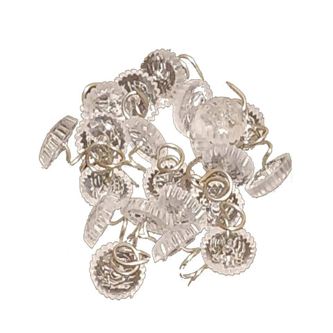 Solid Grip Car Headliner Repair Pins Set Of 12 Stainless Steel And Plastic twist fasteners in clear and silver tones.