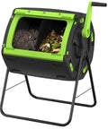 65 Gallon Dual Chamber Outdoor Compost Tumbler For Food Waste And Yard Waste Tough As Nails Heavy Duty Spill Proof Large Opening Bin