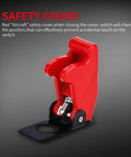 Safety Cover Toggle Switch Guard On Off Red Heavy Duty Rocker Switch 20A 12V DC 15A 250VAC 20A 125VAC 2 Pin SPST For Car Truck Automotive Beefed Up Build Water Resistant Quick Connect Wiring Ideal For Marine Automotive And Off Road Projects red safety cover with black base