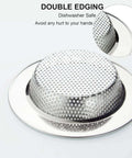 Stainless Steel Kitchen Sink Strainer Set 4.5 Inch Wide Rim Drain Strainers Heavy Duty Rust Resistant with micro-perforated design