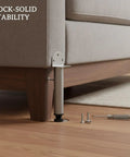 Adjustable Furniture Legs With Screws, Cold Rolled Steel Leveling Feet for Sofa replacement on wooden floor, gray finish