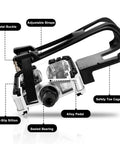 Heavy Duty Bike Pedals With Toe Cages And Straps Nine Sixteenth Inch Spindle For Outdoor Cycling And Indoor Spin Bikes Aluminum Alloy Replacement Pedals For Multi Purpose Use showing metal buckle, adjustable straps, and alloy design.
