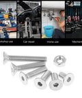 180Pcs M4 Socket Screws Set With 304 Stainless Flat Head Nuts Assortment Kit for repair use in workshop and home