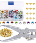 Ten Colors 300 Pcs Metal Grommets Kit With 3/16 Inch Eyelets And 1 Pcs Hole Punch Pliers Plus 100 Gold Grommets for DIY projects