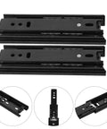 Beefy 4-Piece Three-Section Full Extension Drawer Slides for Wardrobe with cold-rolled steel side mount, 5-inch glides