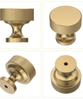 Champagne Bronze Knurled Cabinet Knobs 10 Pack for Cabinets and Drawers Kitchen Cupboard Dresser Hardware shown in different angles
