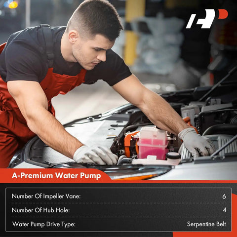 Mechanic installing Beefed Up Water Pump With Gasket For Chevy GMC Cadillac Oldsmobile Isuzu Cars And Vans Fits Silverado Sierra Express