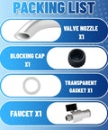Packing list of Complete Stainless Steel Drain Valve Kit For 10L XL Electric Fryer Models MB20012420 MB20010326 with components