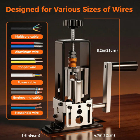 Professional Grade Hella Fast Drill Powered Wire Stripper For Scrap Copper Heavy Duty Adjustable Cable Peeler with multi-size capacity.
