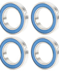15x24x5mm Chrome Steel Cartridge Bearings With Grease Seal Blue Beefed-Up Full Ball 6802LLU For Hubs And Pivots Pack Of 4 Sealed Bearings High Load Capacity Rugged Durability, 4 blue-sealed bearings