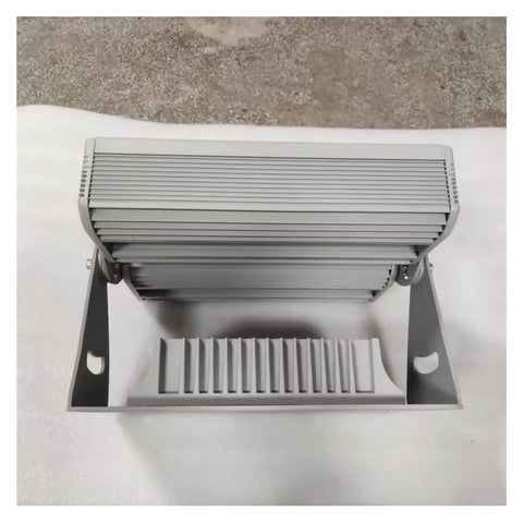 Heavy Duty 144W Led Flood Light Rugged Waterproof Outdoor Stadium Fixture showing adjustable arm and cooling fins.