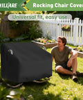 Oversized Papasan Chair Cover Waterproof Patio Shield For Large Papasan, Egg And Rattan Wicker Chairs Up To 41W X 45D X 31H