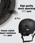 Lightweight Multi Sport Helmet With Hard Abs Shell And Shock Absorbing Foam For Bicycle Skateboard Scooter Roller Skating.