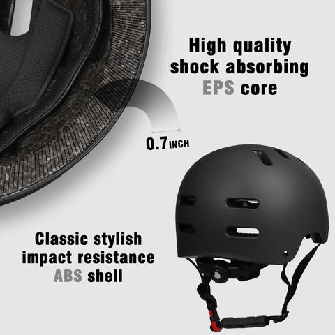 Lightweight Multi Sport Helmet With Hard Abs Shell And Shock Absorbing Foam For Bicycle Skateboard Scooter Roller Skating.