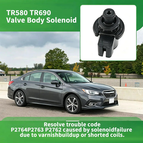 Subaru Torque Converter Clutch Lock Up Solenoid 3.2 To 3.7 Ohm Replacement For Lineartronic CVT TR580 TR690 Outback Impreza Legacy Forester Replaces 926-408 31825AA050 31825AA051 31825AA052, black valve body solenoid