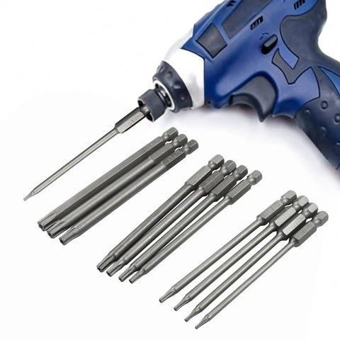Master Grade Magnetic Torx Bit Collection Featuring T6 Through T40 Security Tips Constructed From Badass Alloy Steel for Vacuum servicing.