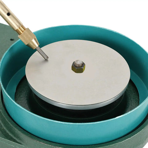 Faceting And Polishing Machine For Jewelry 180W Jade Grinder with 6 Inch Polishing Disc in Green Cast Iron Body