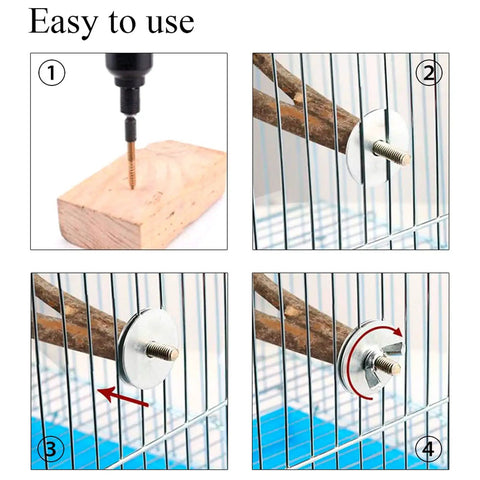 Step-by-step guide on using Premium Badass 12 Set Bird Cage Screw Kit With Rock Solid Wing Nuts And Washers for mounting.