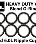 HHC Diesel Ford 6.0L nipple cup seals kit with 8 black Viton O-rings and 1 socket