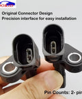 Ready To Run Front And Rear Abs Wheel Speed Sensor Pack Of Four For Volkswagen VW showing 2-pin connectors for easy installation.