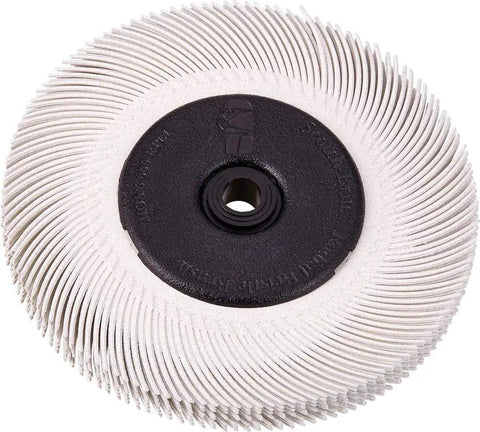 Radial Bristle Brush With Ceramic Abrasive Grain For Pro Grade Polishing Deburring And Finishing On Complex Shapes, 6 Inch Diameter