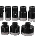 8-piece diamond hole saw kit, 20mm-68mm, for marble, glass, ceramic tile and concrete, Kickstart Your DIY Project With This Awesome 8-Pc Grit Hole Saw Kit Designed For Drilling Marble Glass Ceramic Tiles And Concrete With Sharp Diamond Tips That Make Hard Work Easy Peasy.