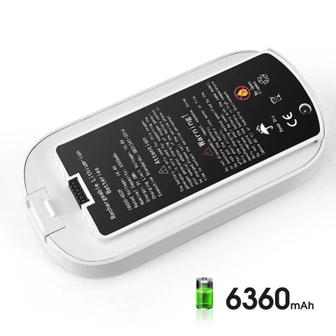 Rechargeable Lithium Battery Pack For Portable Oxygen Concentrator NT02 NT02Pro 6360mAh 91.6Wh replacement cell, white lithium battery