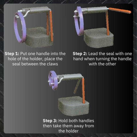 Six Piece Seal Twistor Tool Set With Two Sided Seal Pick And Surface Mount Handle for hydraulic seal installation steps