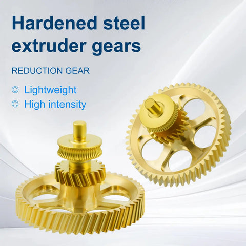 Gold DLC Slant Gear Kit Brass Extruder Gear for Bambu Lab P1P P1S X1C X1E 3D Printers with Golden RNC Coating