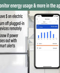 Smartphone showing energy usage app interface next to a refrigerator, Radiant In-Wall Smart Switch Starter Kit With Netatmo.