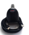 Ultra Compact 2D Barcode Scanner With USB Cable Renewed For Retail And Inventory, shown with USB cable coiled