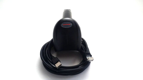 Ultra Compact 2D Barcode Scanner With USB Cable Renewed For Retail And Inventory, shown with USB cable coiled