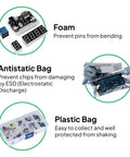Mega R3 Arduino Starter Kit With 200 Plus Components, LCD1602 Display, GY-521 Sensor, organizer and protection details