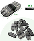 12 Pack Quick Solderless Wire Connectors For Low Voltage Automotive And Led Strip Lighting Zero Stripping Required 2 Pin Terminals.