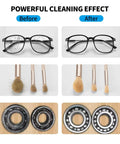 Comparison of cleaning effect on glasses, brushes, and bearings using Ultrasonic Eyeglasses Cleaner With Large 1L Tank, 60W Power.