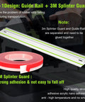 Ultra Precision 110 Inch Track Saw Guide Rail With Locking Connector For Seamless Straight Cuts And Pro Woodworking Projects That Slide Smooth As Butter With Hella Accuracy And Zero Wobble Every Time You Need A Tight Fit with 3M splinter guard and adhesive tape.