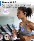 Woman running with 64GB USB MP3 Player With Bluetooth 5.3 Clip For Running And Sports Physical Buttons For Instant Control
