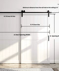 Space Saving Double MDF Sliding Barn Doors 48x96 With 8ft Bypass Hardware Kit, Waterproof, Easy Install, Fits 84-88 Inch Openings, White Finish