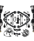 4x4 Front CV Axles and Wheel Bearing Kit, 17-Piece for GMC and Chevy Trucks, 6-Lug 4WD Replacement, Bolt-On Front Suspension Upgrade, DIY-Friendly, Durable Axle Shafts, Bearings, Seals, and Hardware. Front suspension kit with CV axles, hubs, arms, and hardware