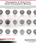 Heavy Hitter 8 By 2 5 Inch Gray Pneumatic Wheel With Ball Bearing Axles And Snug 3.1875 Inch Centered Hub For Yard Gear shown in a variety of wheels.